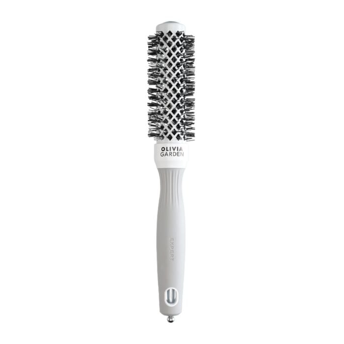 Olivia Garden Expert Blowout Shine Brush White and Grey 25mm