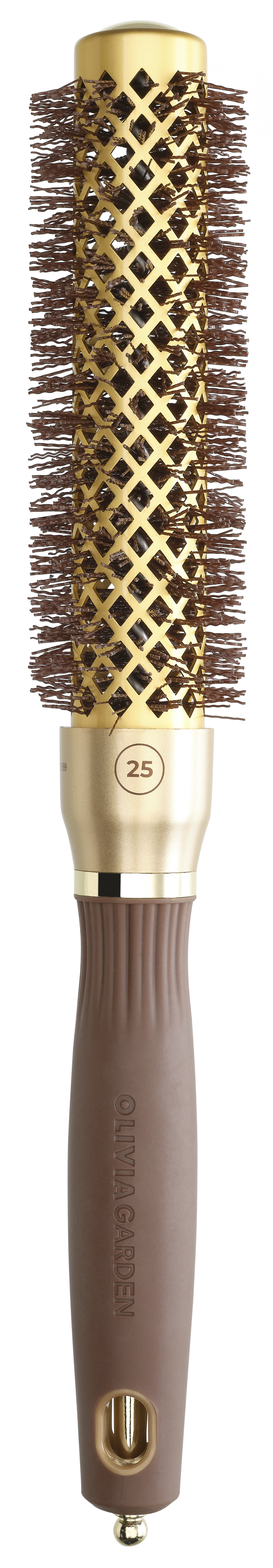 Olivia Garden Expert Blowout Speed Wavy Bristles Gold & Brown 25mm