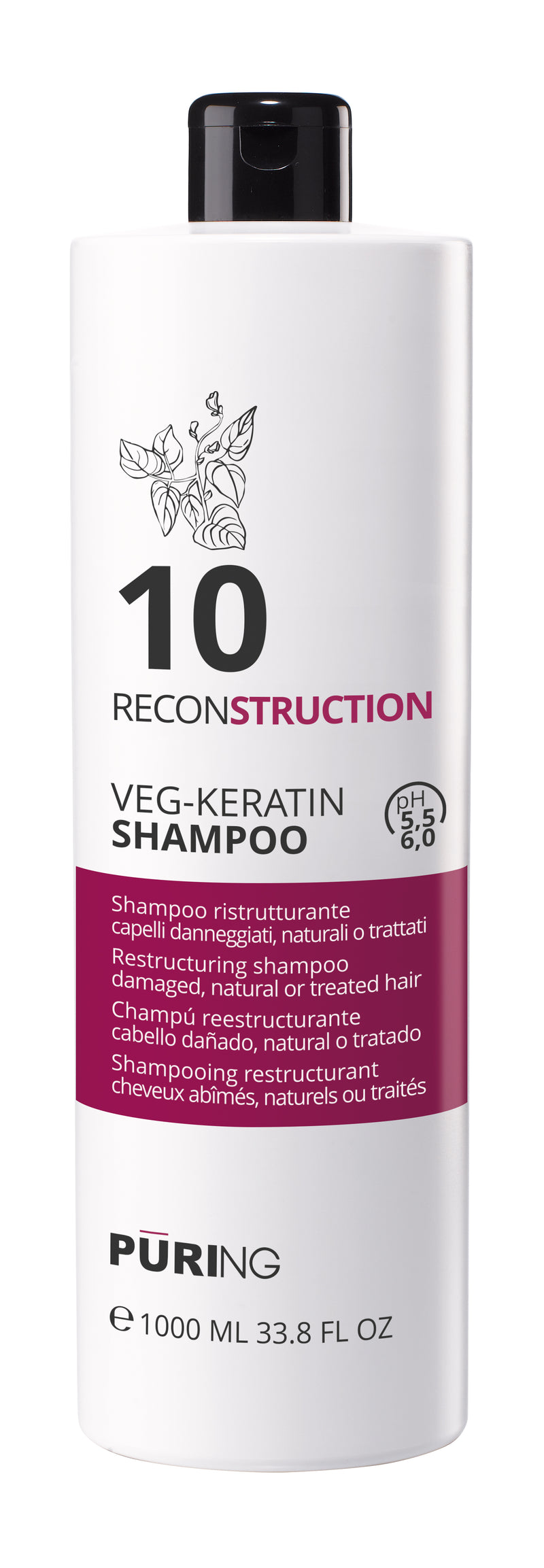 Puring Reconstruction Veg-Keratin Shampoo 1000ml