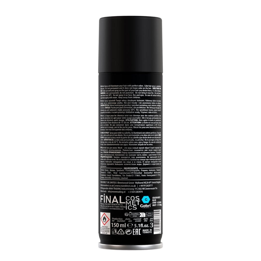 Gabri Pro Temporary Color Hair Spray Blue 150ml