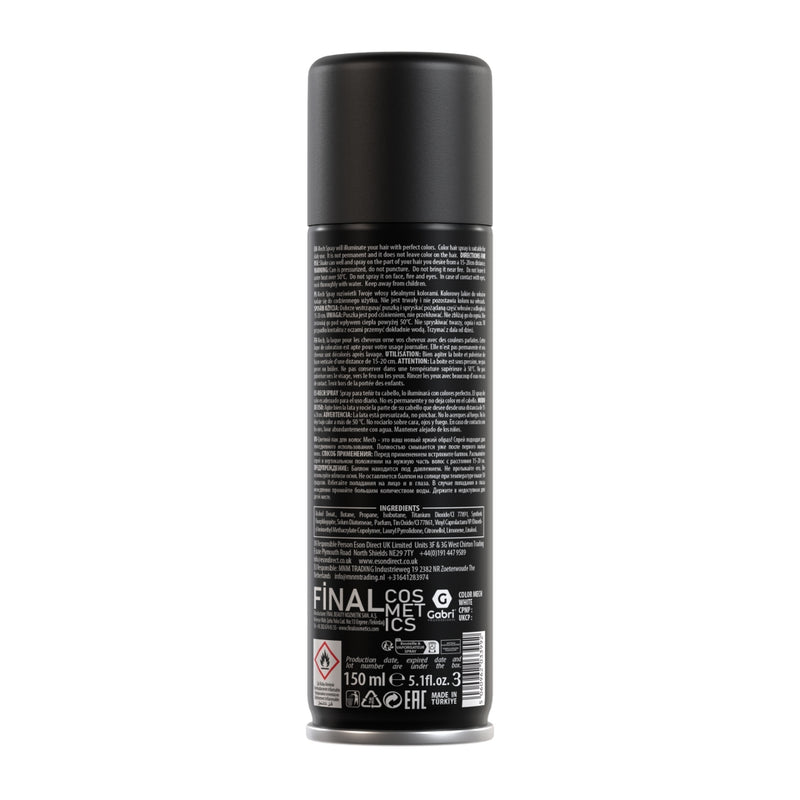 Gabri Pro Temporary Color Hair Spray White 150ml