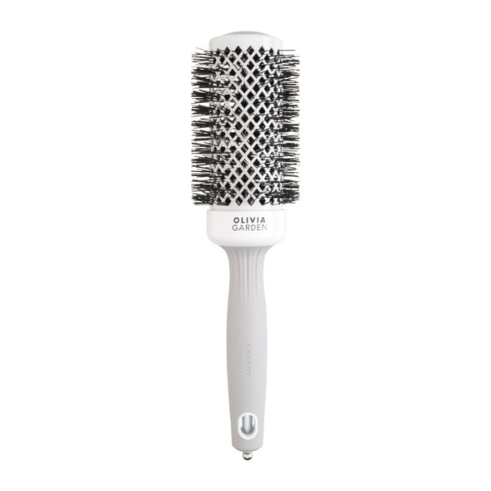 Olivia Garden Expert Blowout Shine Brush White and Grey 45mm