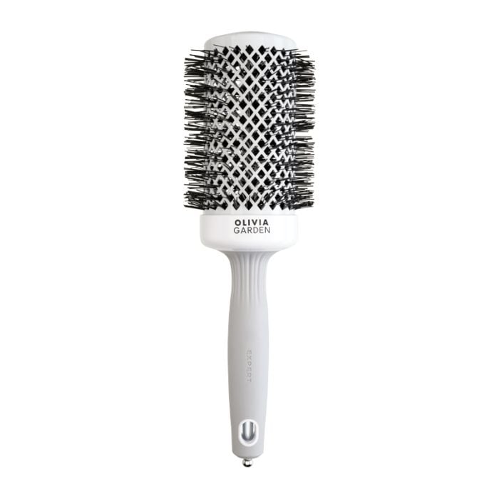 Olivia Garden Expert Blowout Shine Brush White and Grey 55mm
