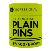LJ Professional The Original Plain Pins Brown (500pcs)