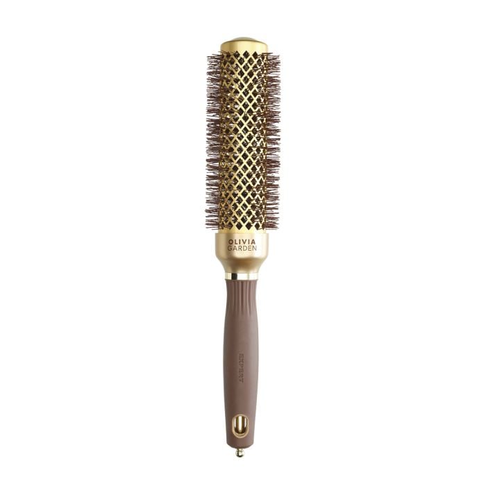 Olivia Garden Expert Blowout Speed Wavy Bristles Gold & Brown 35mm