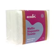 Ecodri Waffle Disposable Towels White (50)