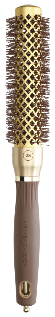 Olivia Garden Expert Blowout Speed Wavy Bristles Gold & Brown 25mm