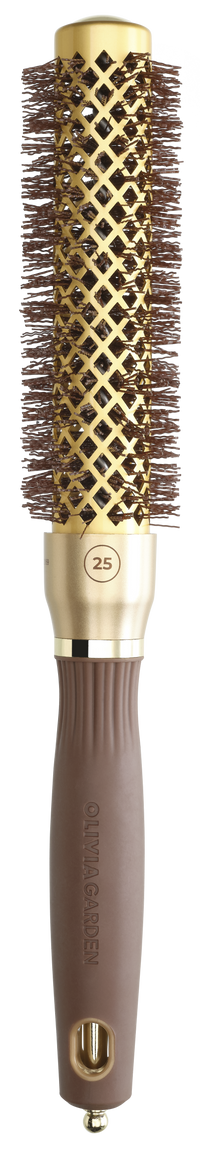 Olivia Garden Expert Blowout Speed Wavy Bristles Gold & Brown 25mm