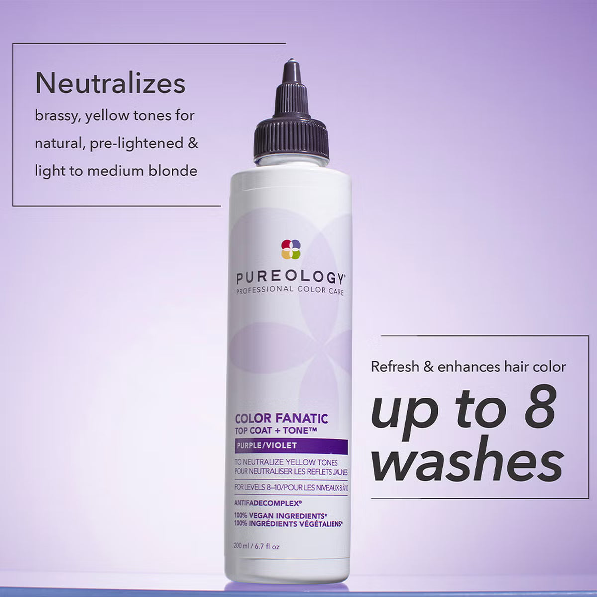Pureology Color Fanatic Top Coat & Tone Purple 200ml