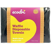 Ecodri Waffle Disposable Towels Black (50)